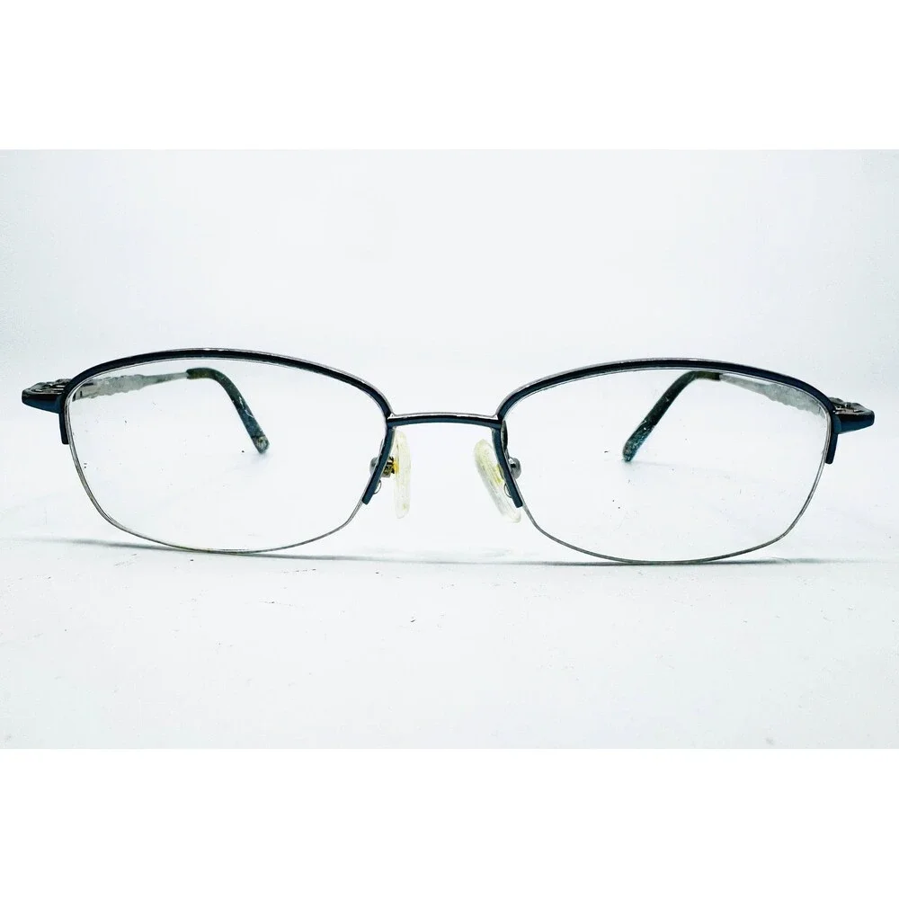Linda Evans Eyeglasses Womens Silver 318 Silver Lake Half Rim 135